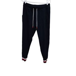 Tommy Hilfiger Joggers Navy Blue Red White Stripe Cuff M